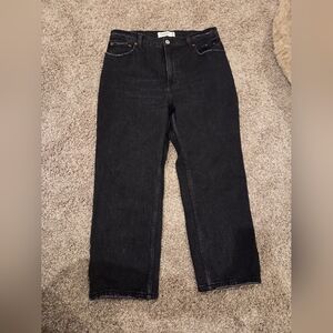 Abercrombie & Fitch Black Cropped Jeans